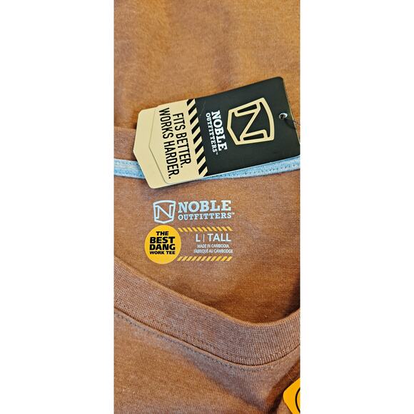 Noble Outfitters Men's T-Shirt Tall T - Light Brown - Picture 4 of 5